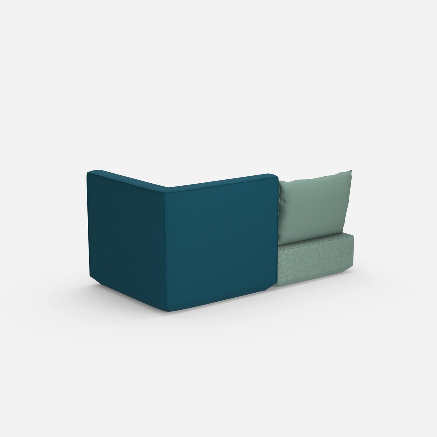 Schlafsofa mit Sessel von hinten