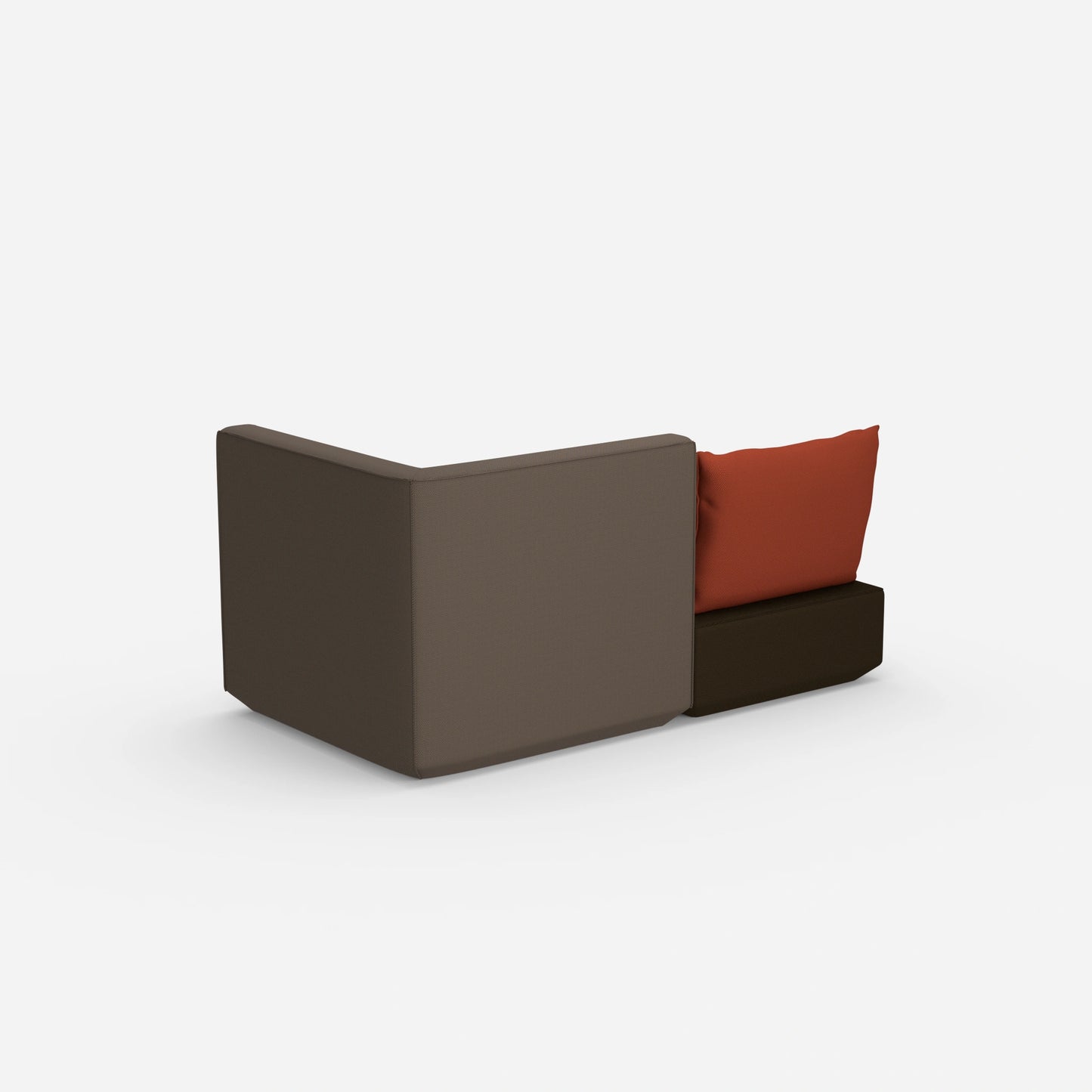 Schlafsofa mit Sessel von hinten