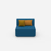 Sessel blau 80 cm breit von vorne