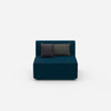 Sessel blau 80 cm breit von vorne
