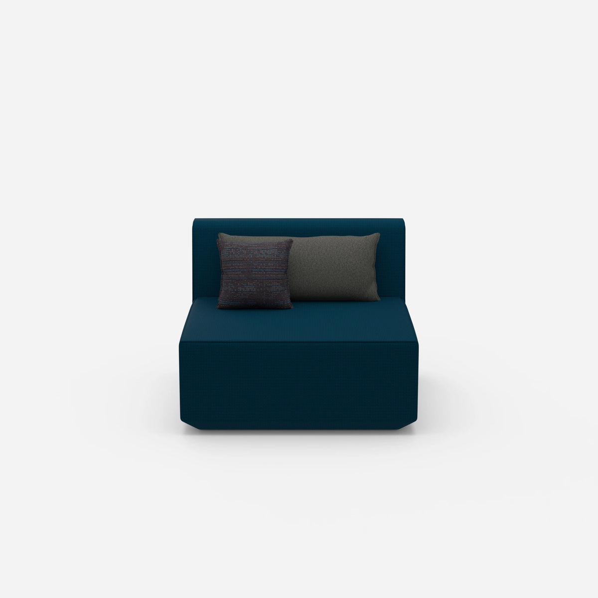 Sessel blau 80 cm breit von vorne