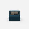 Sessel blau 80 cm breit von vorne