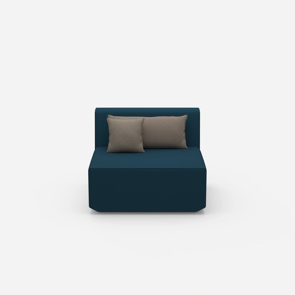 Sessel blau 80 cm breit von vorne