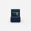 Sessel blau von vorne