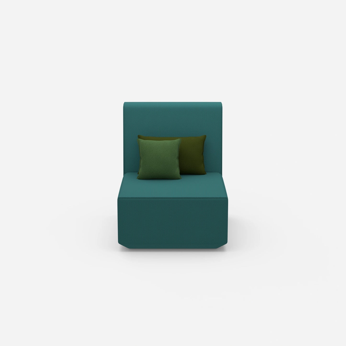 Sessel blau von vorne
