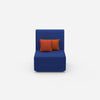 Sessel blau von vorne