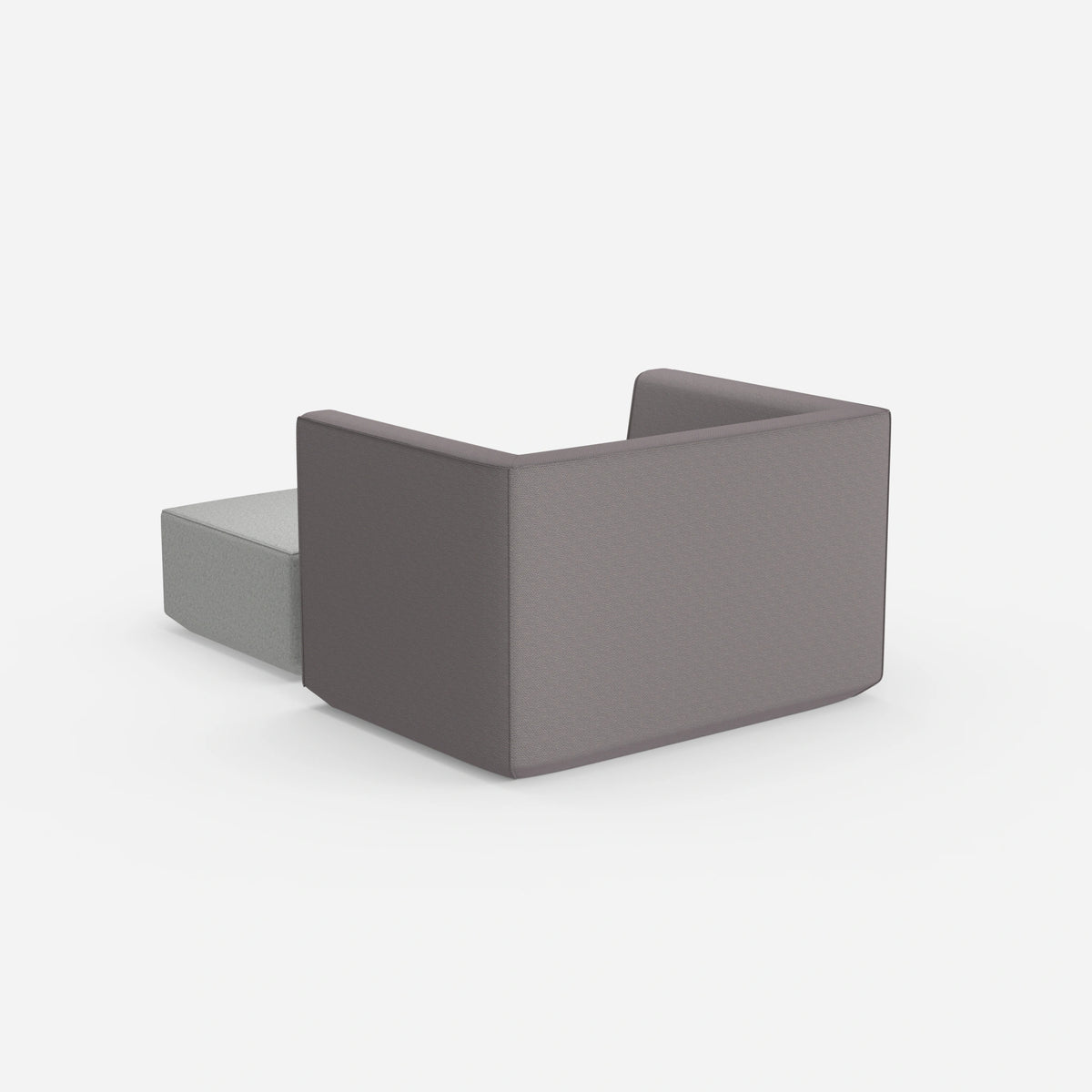 Sessel mit flexibler Fußablage von hinten