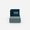 Sessel mit Hocker modern von vorne