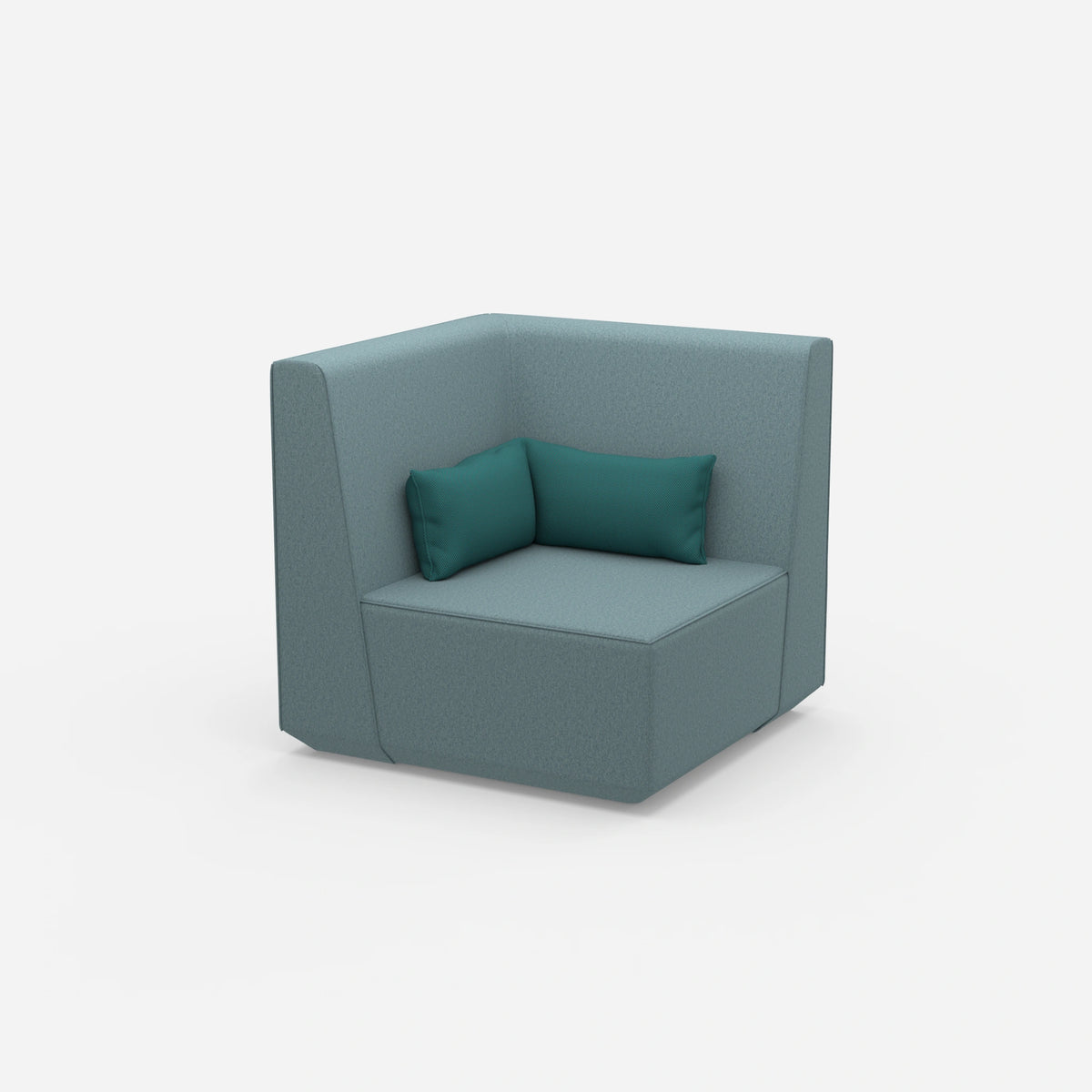 Sessel petrol von der Seite