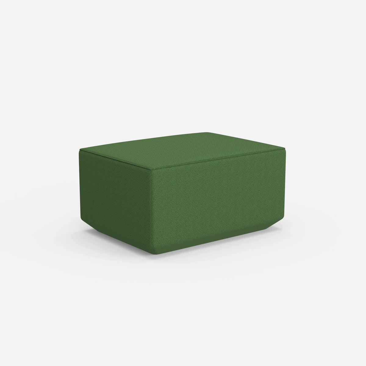 Sitzpouf in Grün von hinten