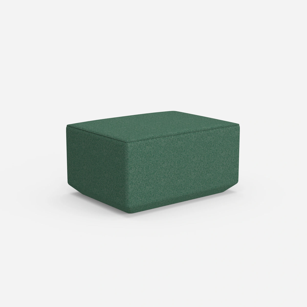 Sitzpouf in Grün von hinten