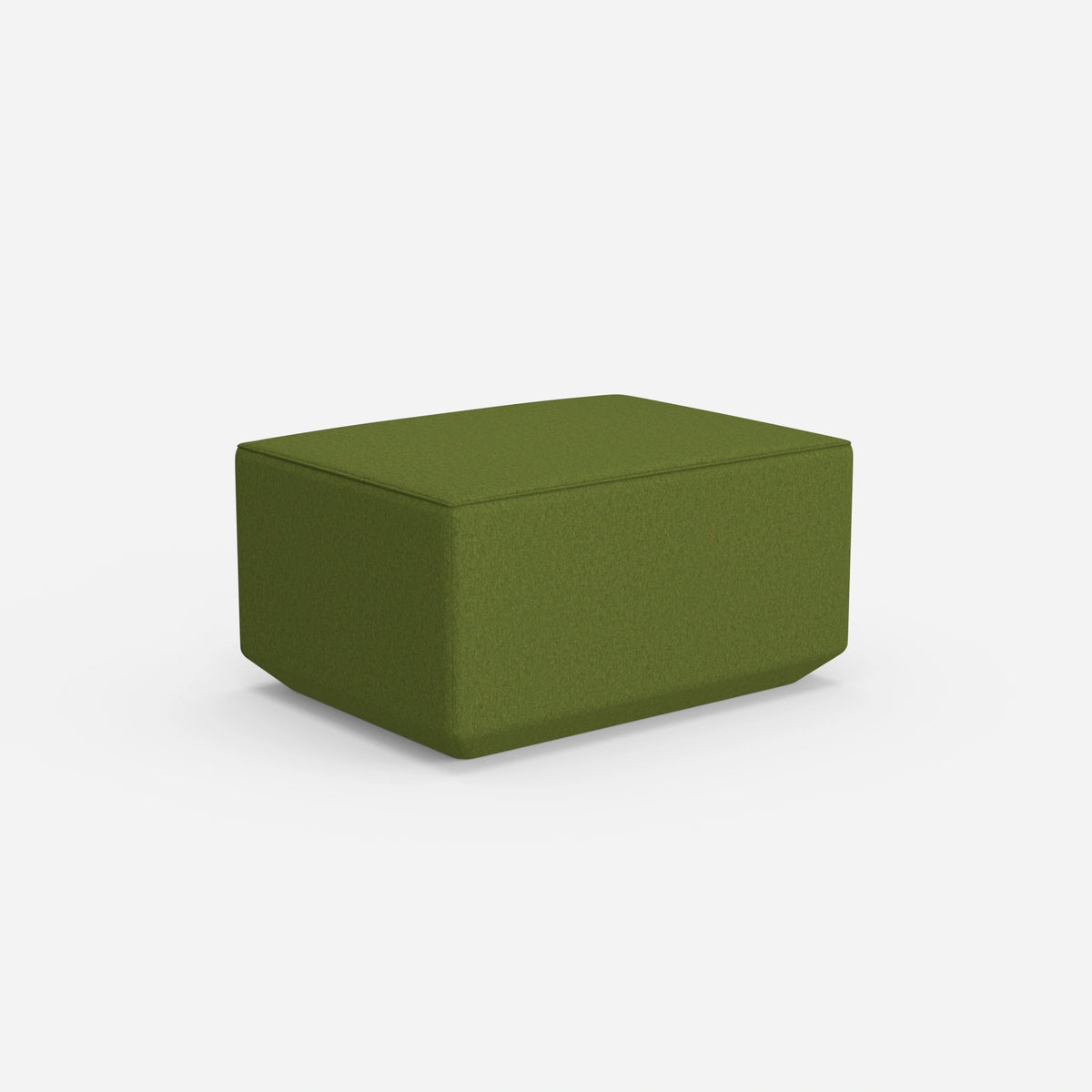 Sitzpouf in Grün von hinten
