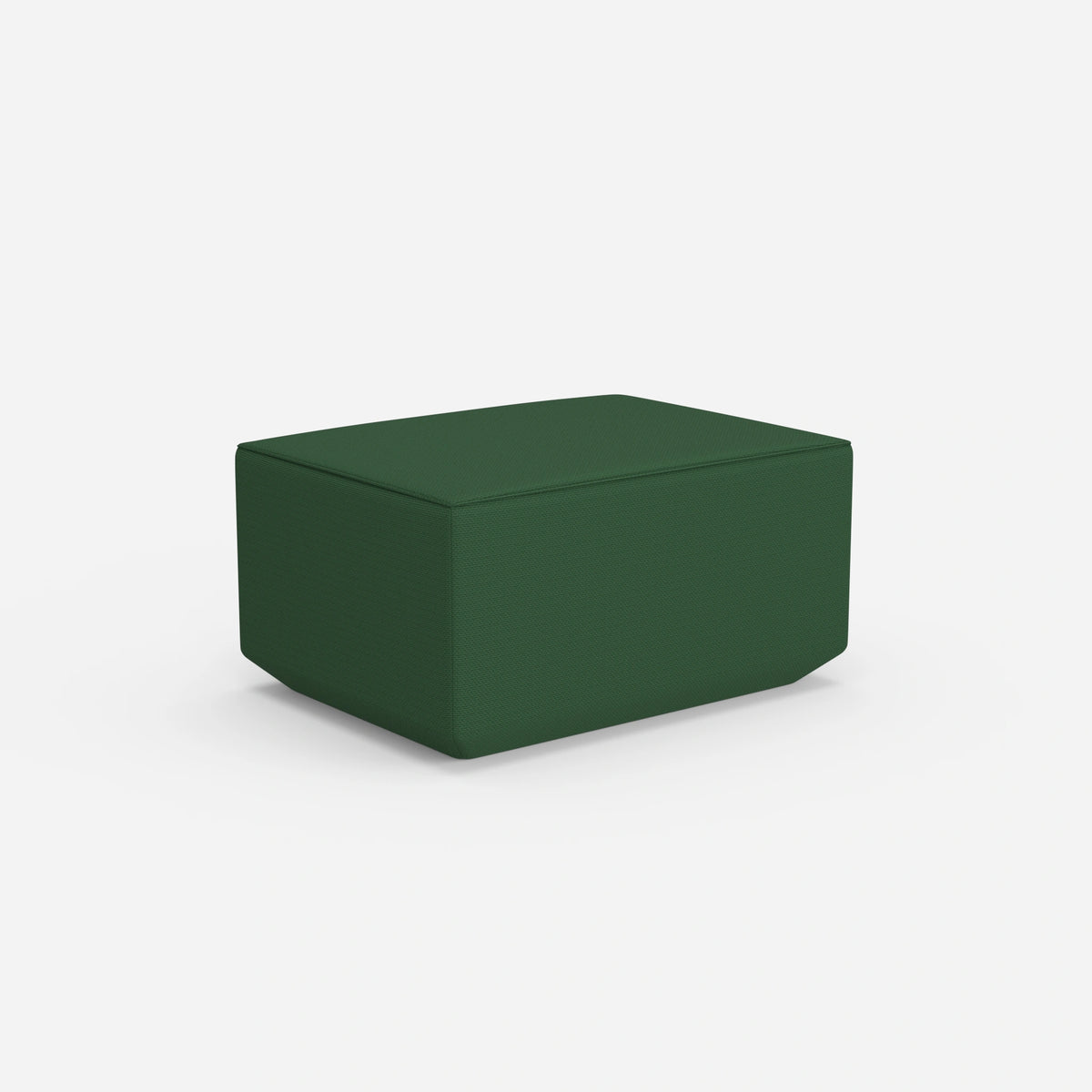 Sitzpouf in Grün von hinten