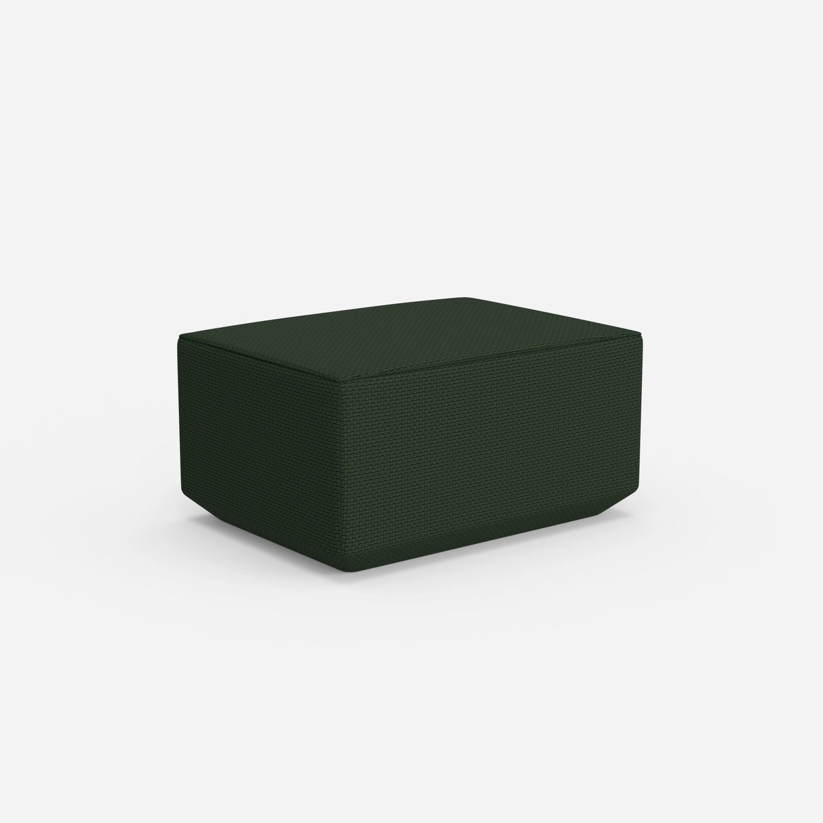 Sitzpouf in Grün von hinten