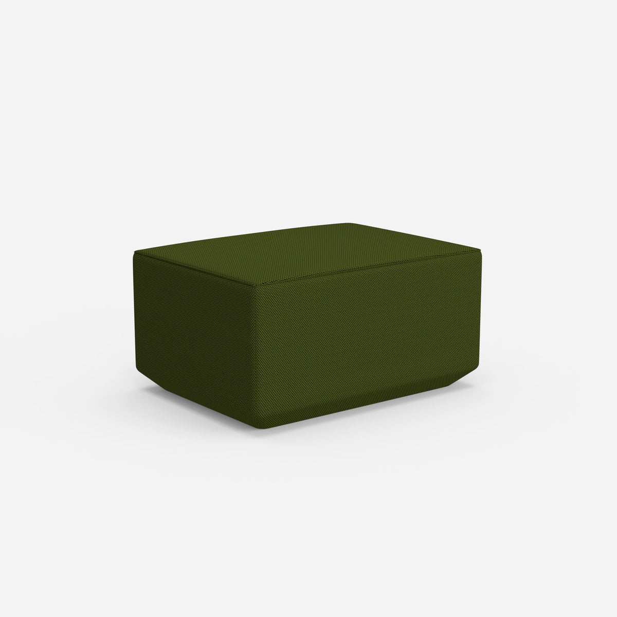 Sitzpouf in Grün von hinten