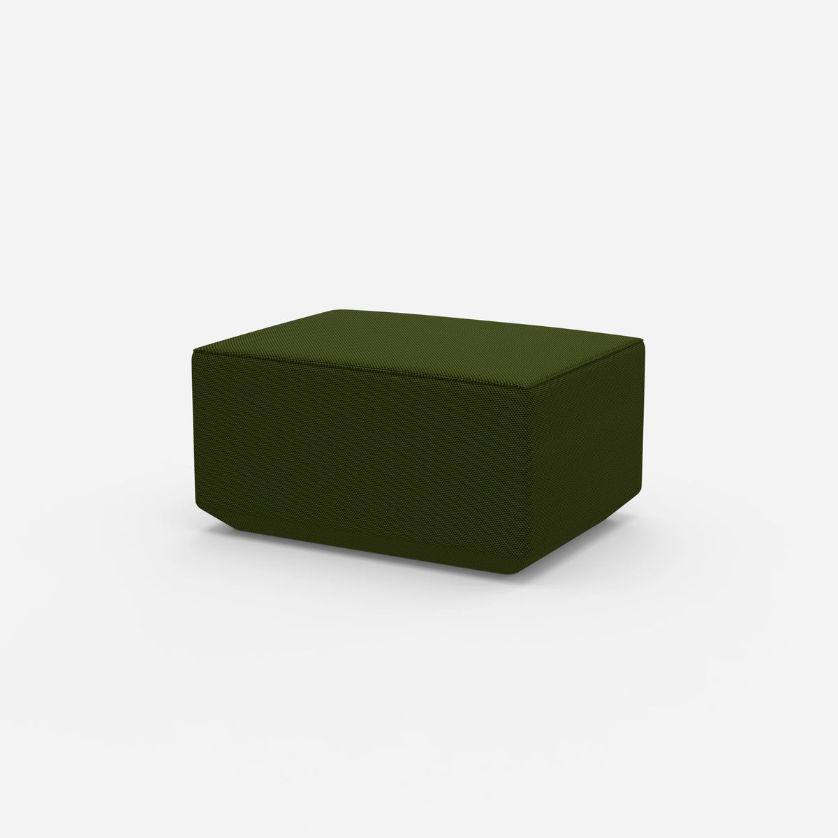 Sitzpouf in Grün von der Seite