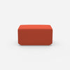 Sitzpouf in Orange von vorne