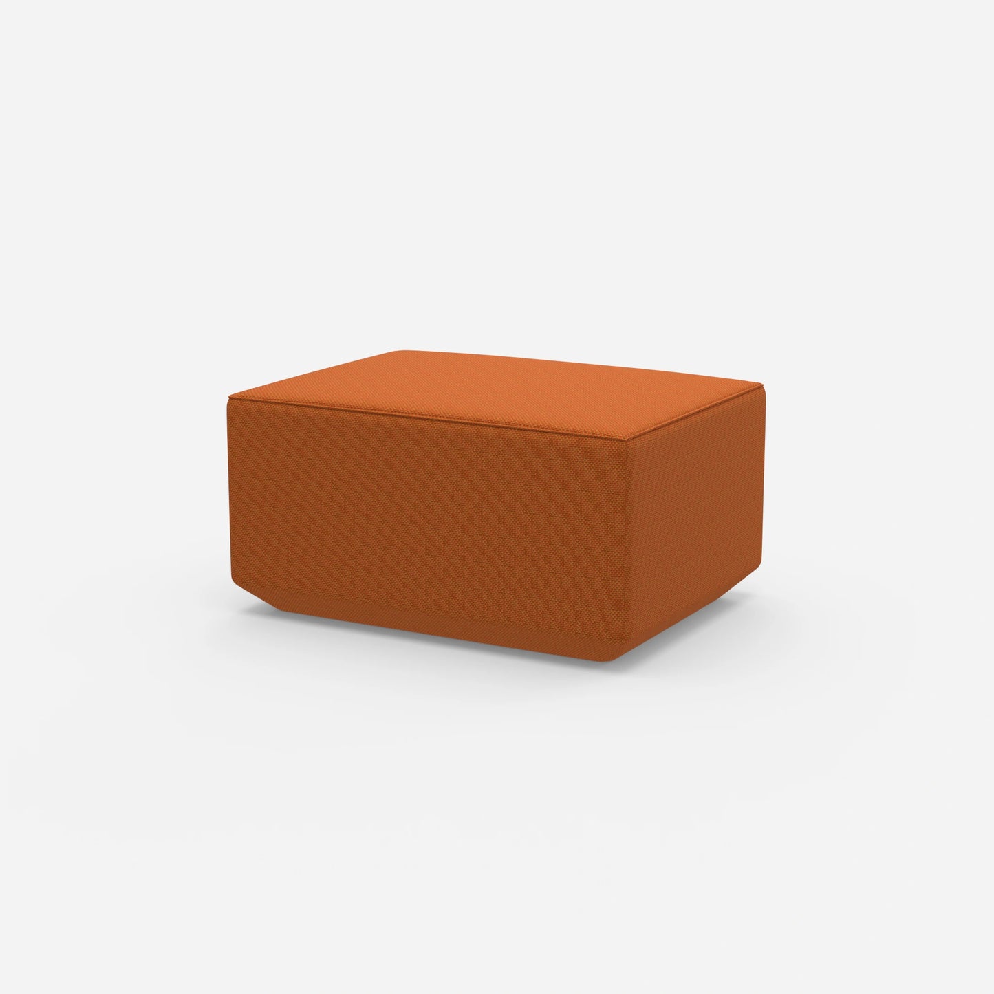 Sitzpouf in Orange von der Seite