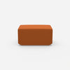 Sitzpouf in Orange von vorne