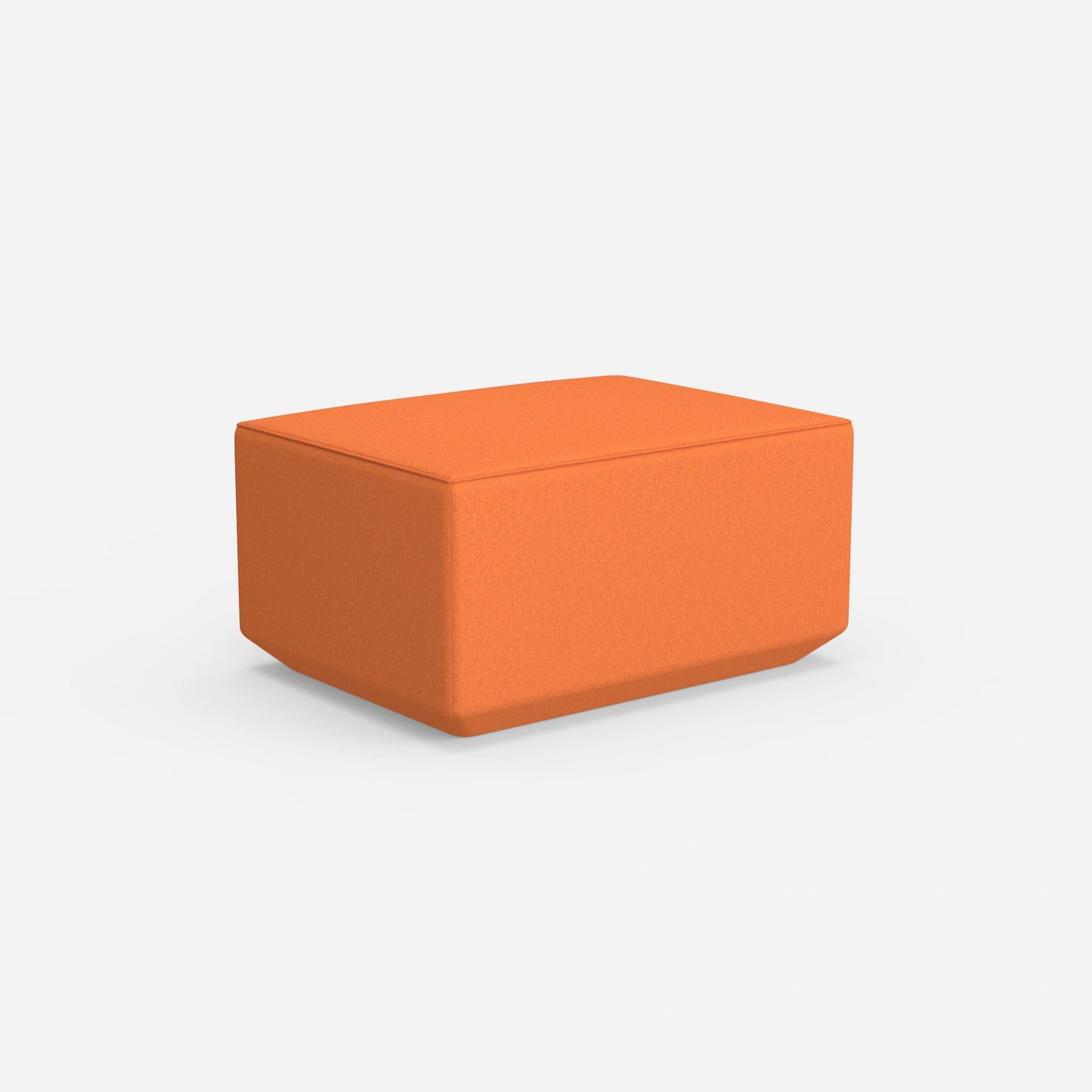 Sitzpouf in Orange von hinten