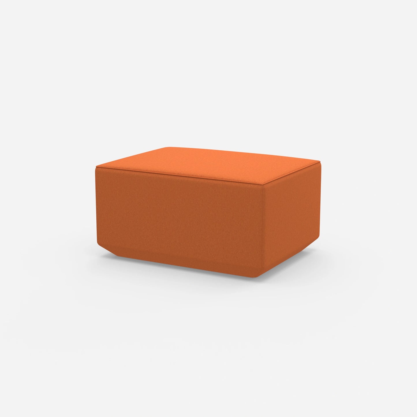 Sitzpouf in Orange von der Seite