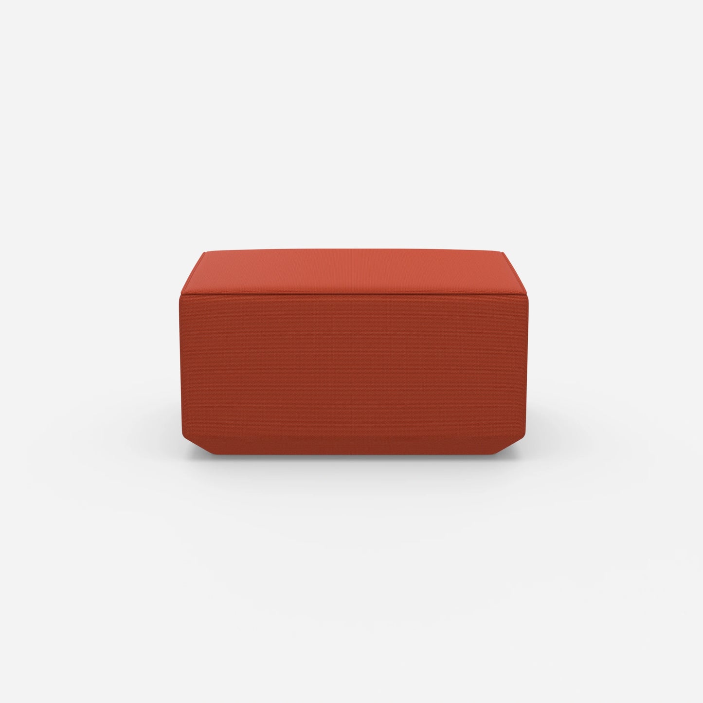 Sitzpouf in Orange von vorne