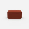 Sitzpouf in Orange von vorne