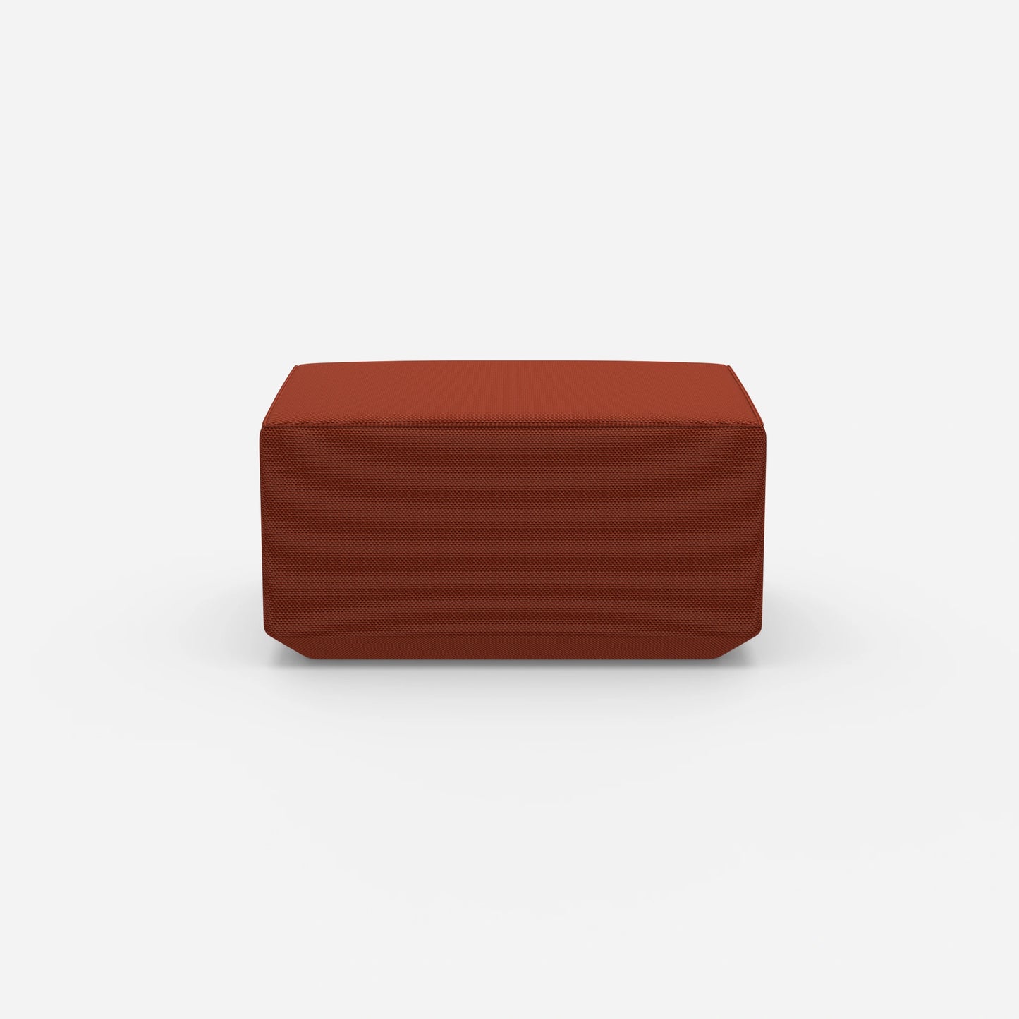 Sitzpouf in Orange von vorne