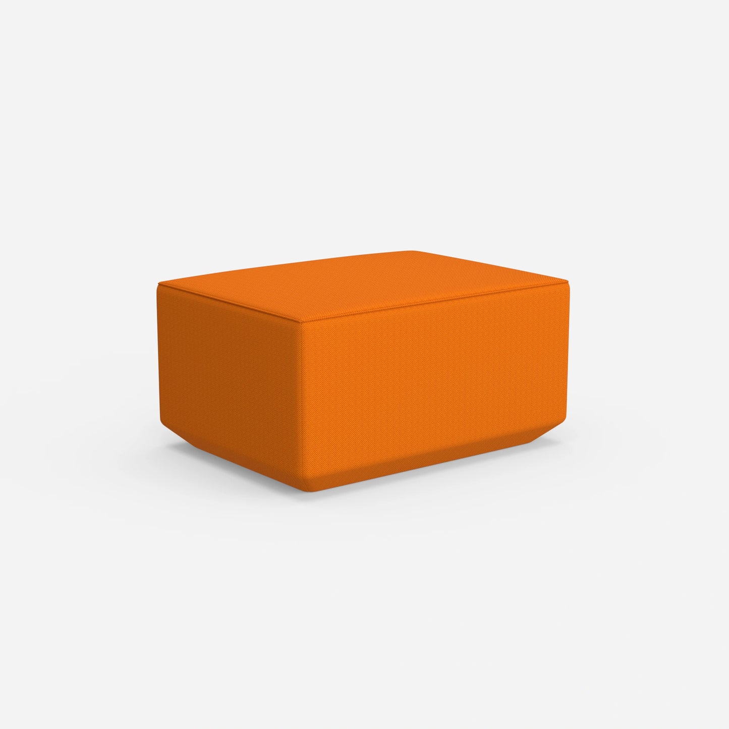 Sitzpouf in Orange von hinten