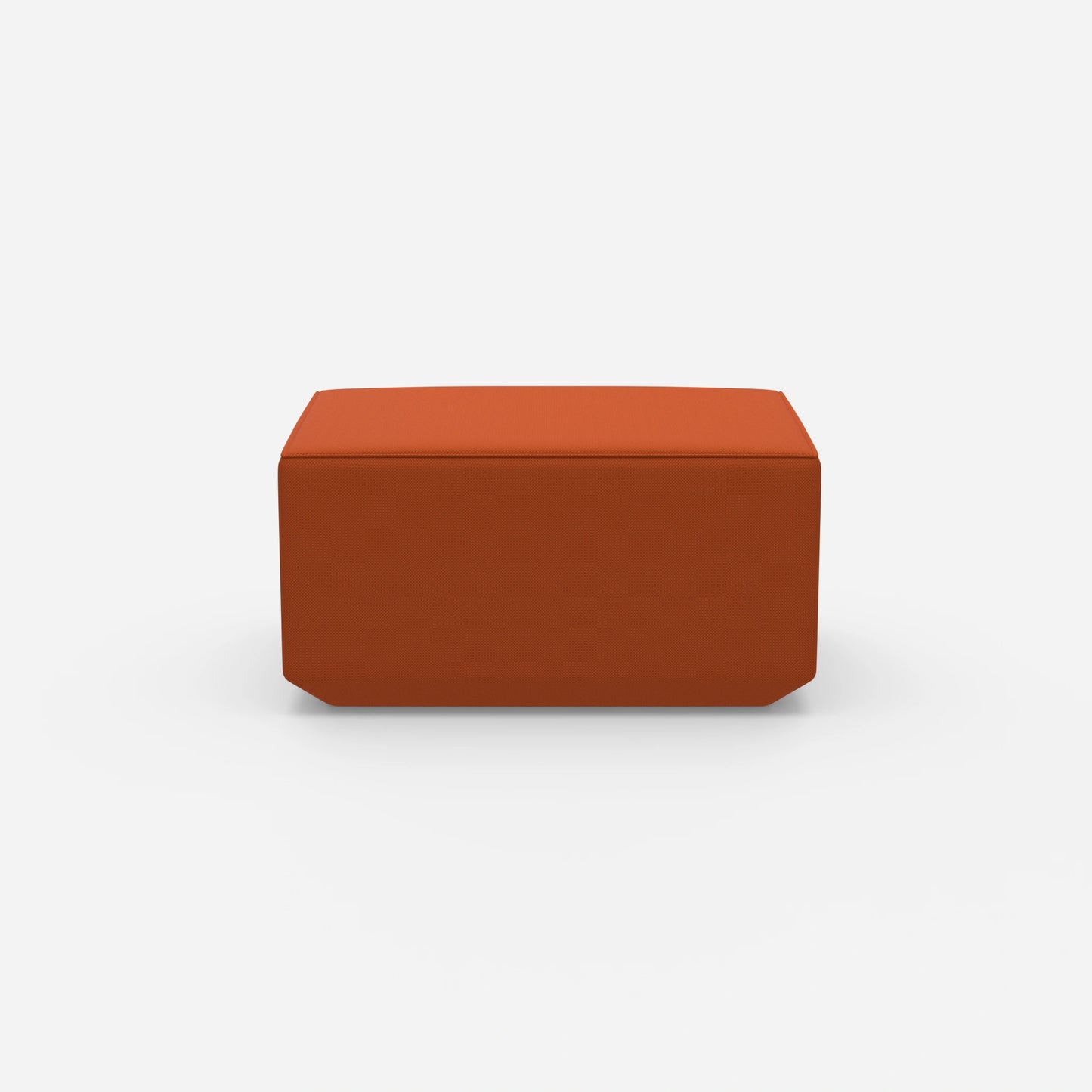 Sitzpouf in Orange von vorne