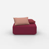 Sitzpouf in Rosa von vorne