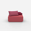 Sitzpouf in Rosa von vorne
