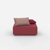 Sitzpouf in Rosa von vorne
