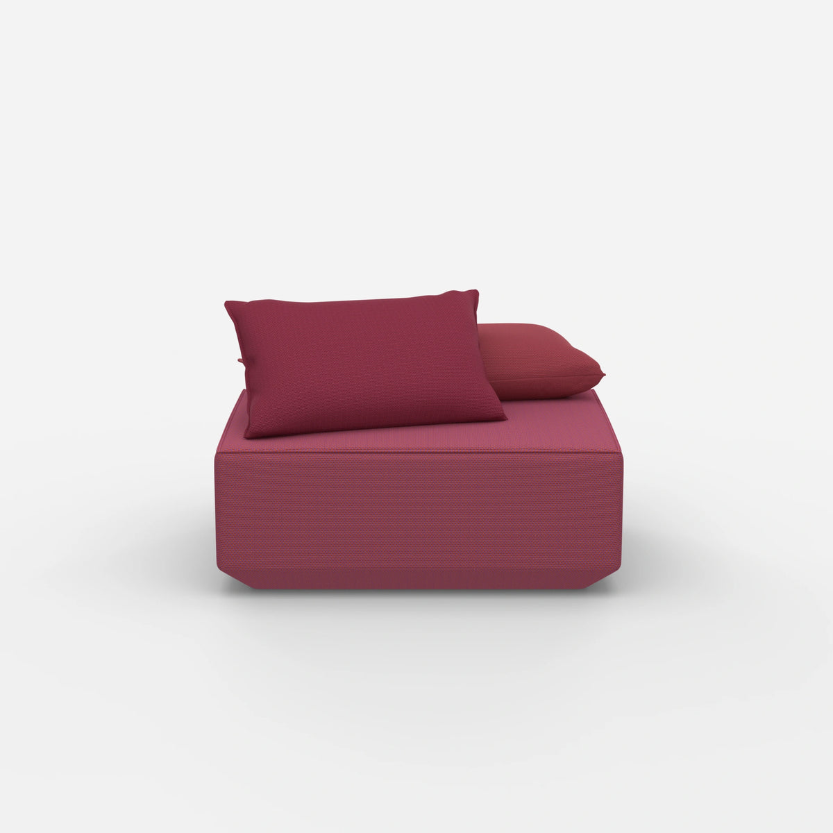 Sitzpouf in Rosa von vorne