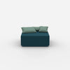 Sitzpouf petrol von vorne