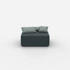Sitzpouf petrol von vorne