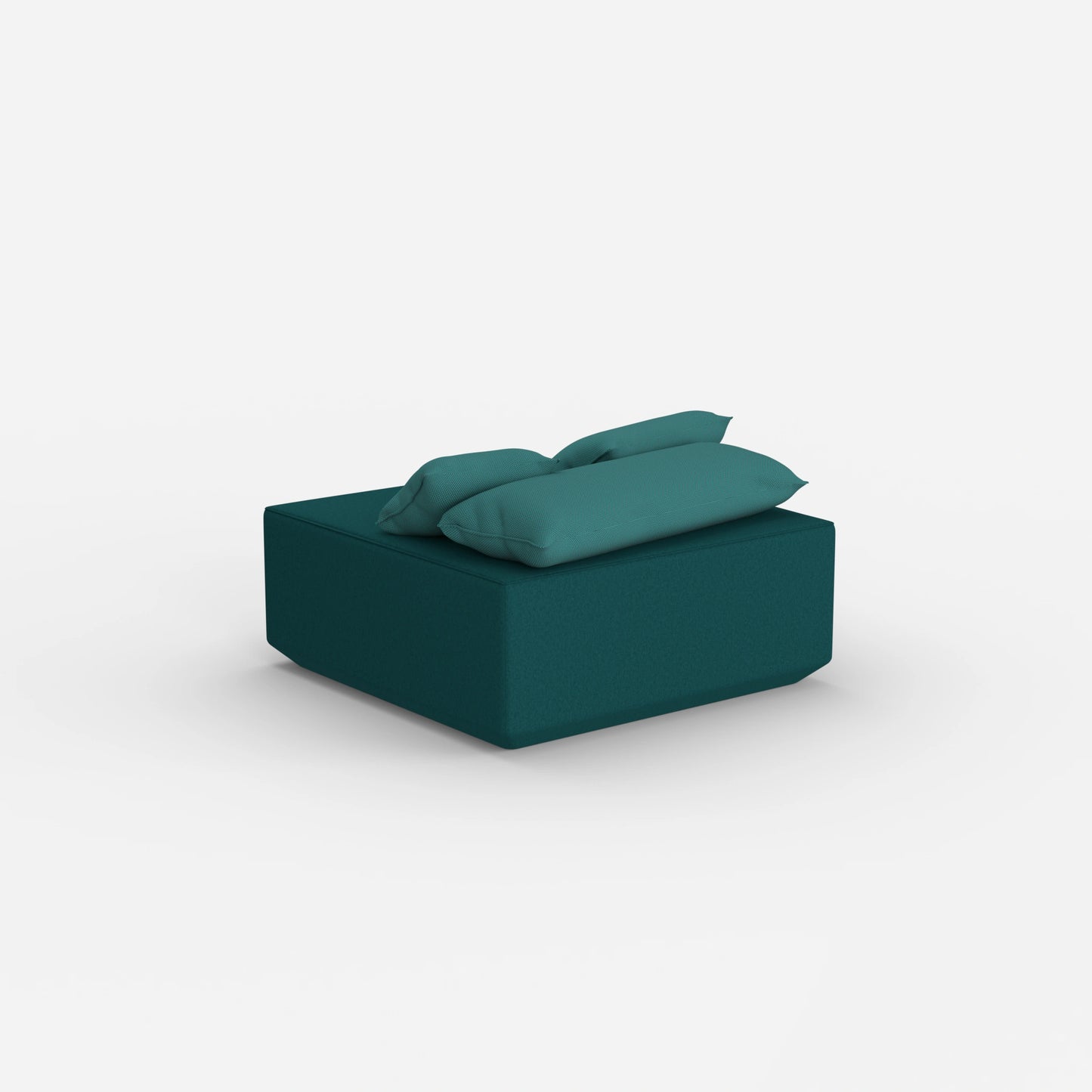 Sitzpouf petrol von hinten