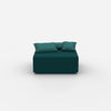 Sitzpouf petrol von vorne