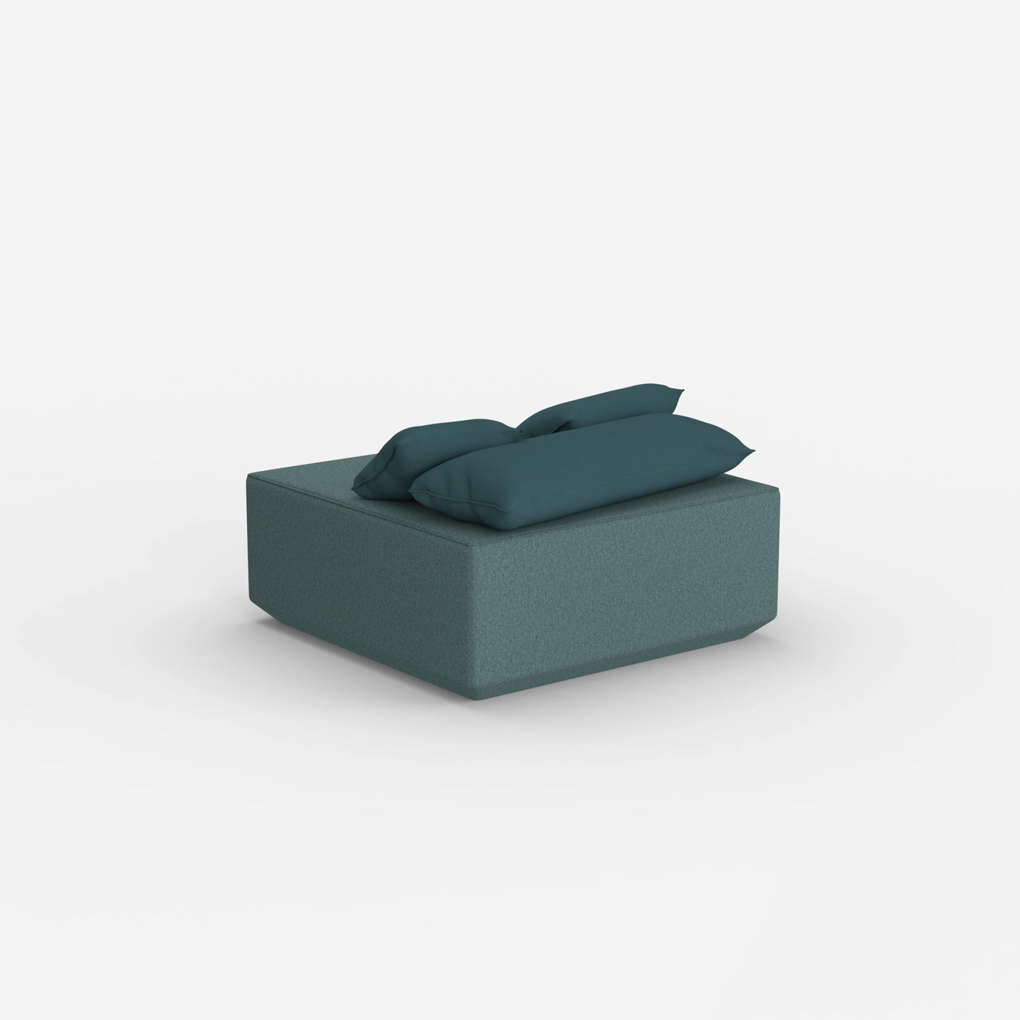 Sitzpouf petrol von hinten