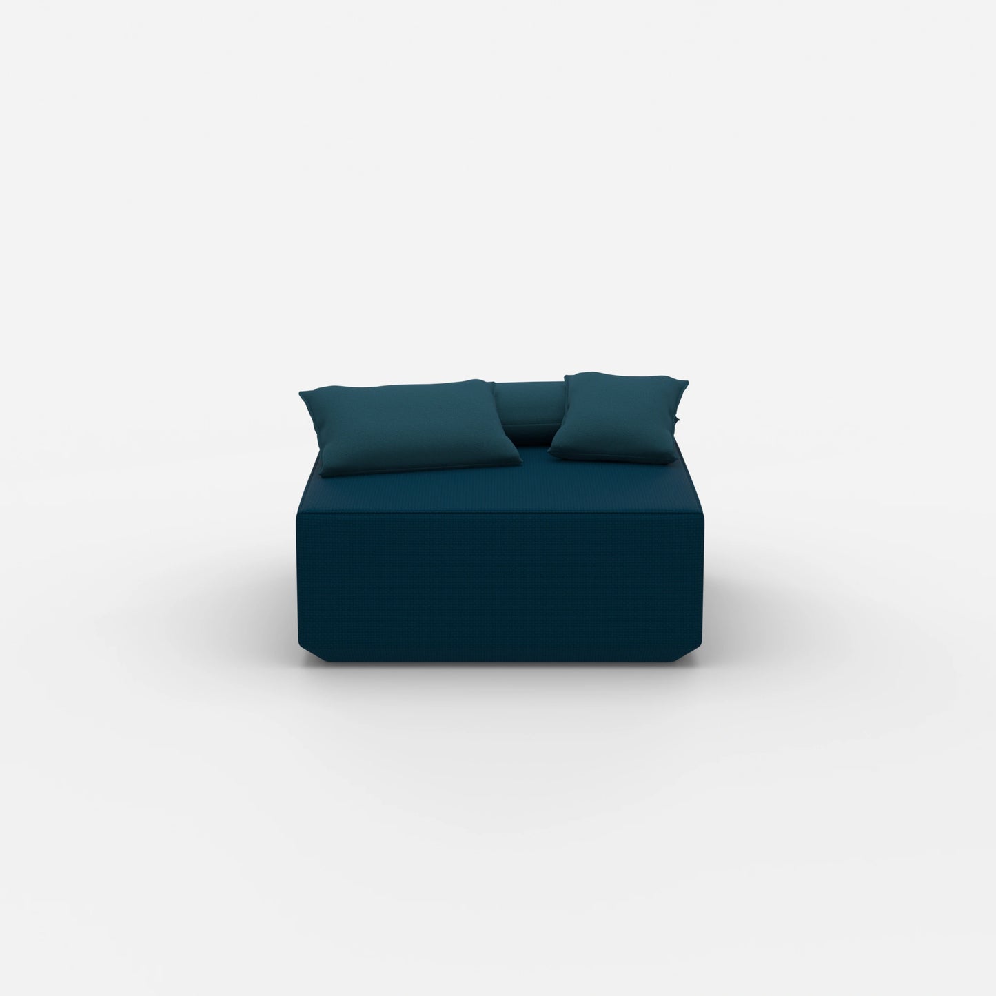 Sitzpouf petrol von vorne