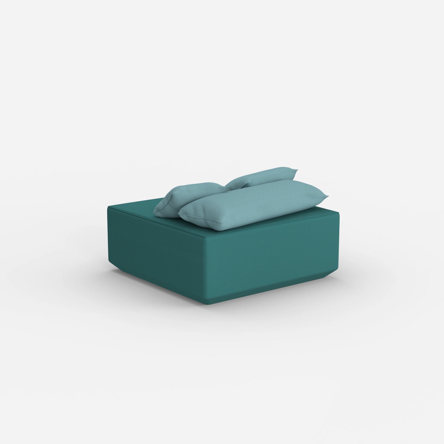 Sitzpouf petrol von hinten