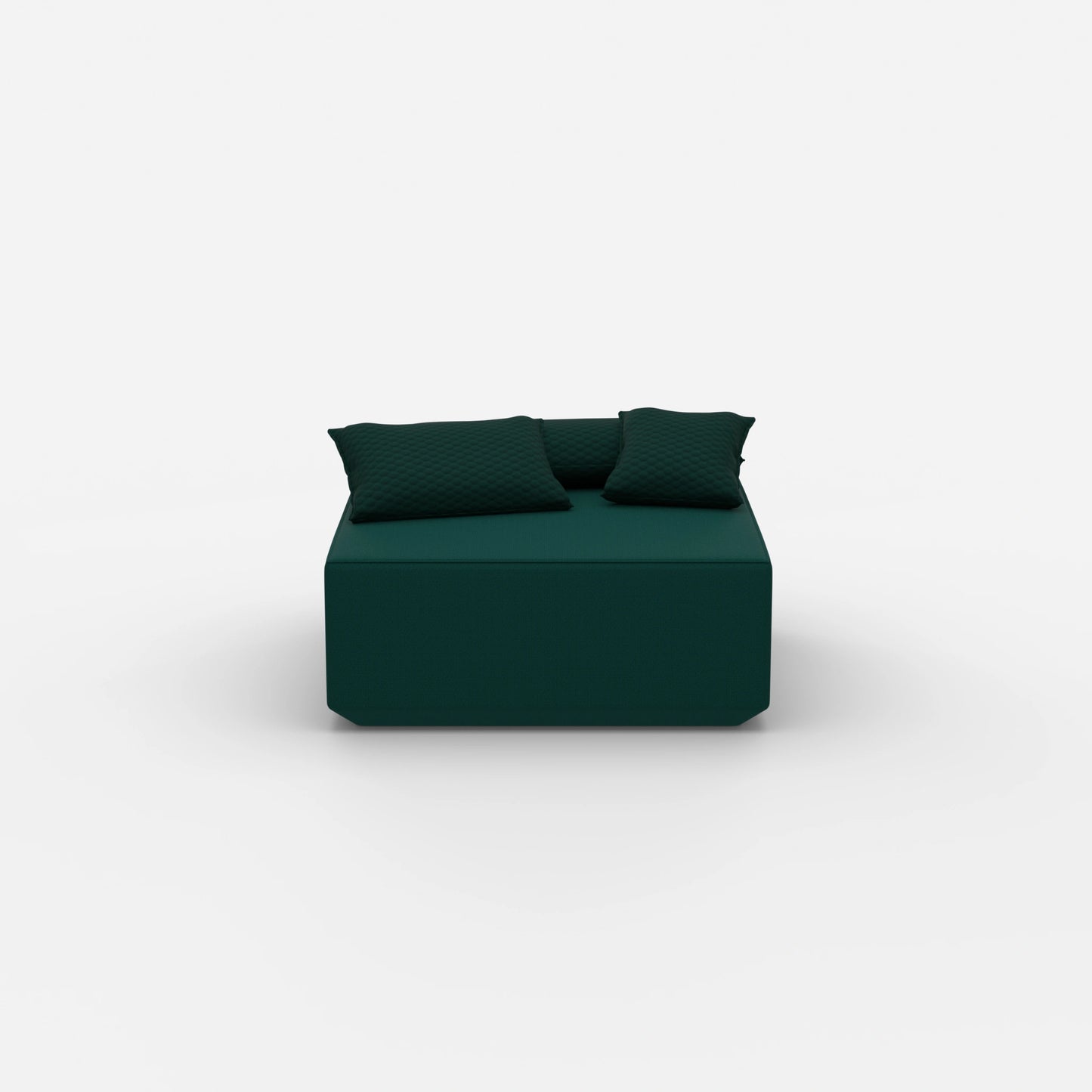 Sitzpouf petrol von vorne