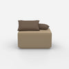 Sitzpouf taupe modern von vorne