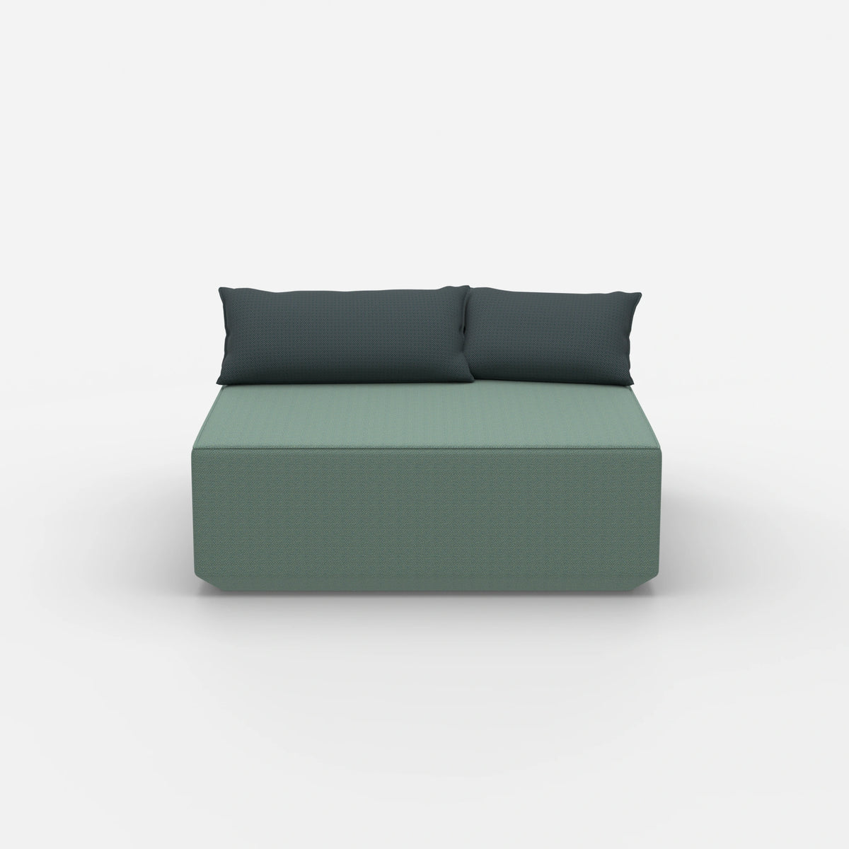 Sitzpouf türkis von vorne