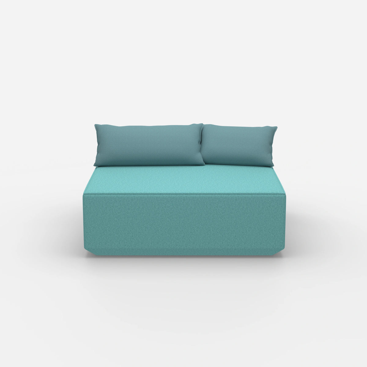 Sitzpouf türkis von vorne
