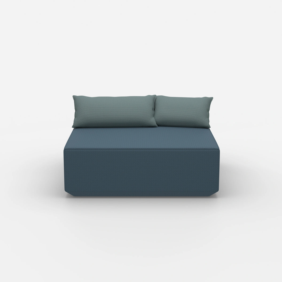 Sitzpouf türkis von vorne