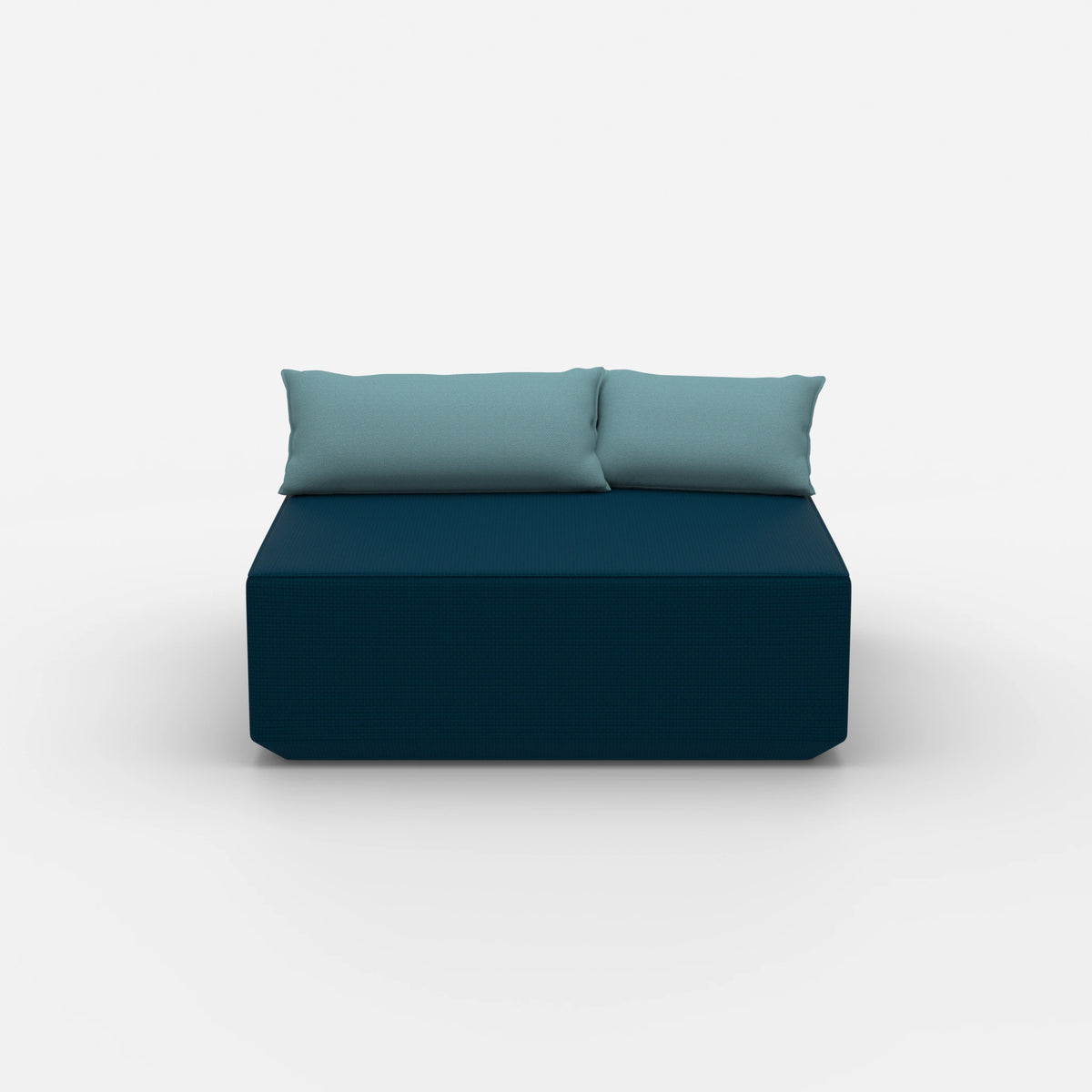 Sitzpouf türkis von vorne