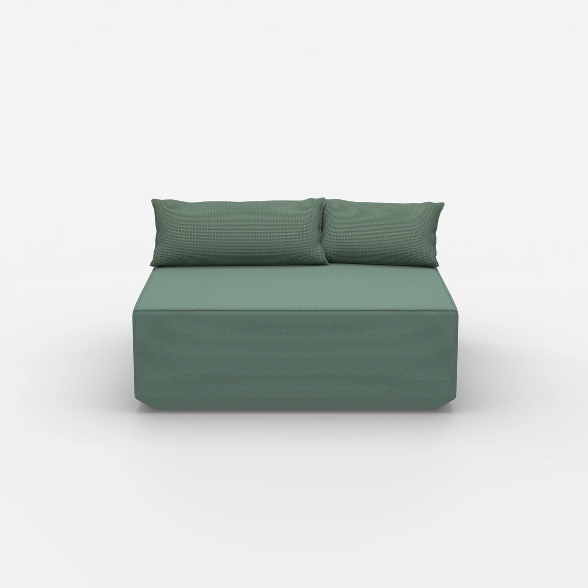 Sitzpouf türkis von vorne