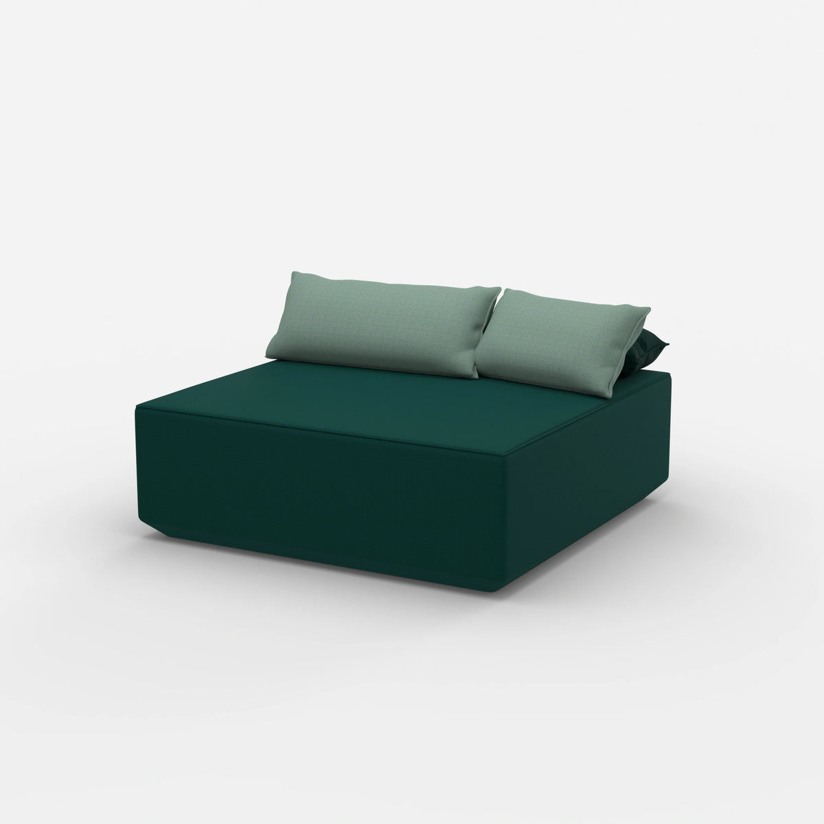 Sitzpouf türkis von der Seite