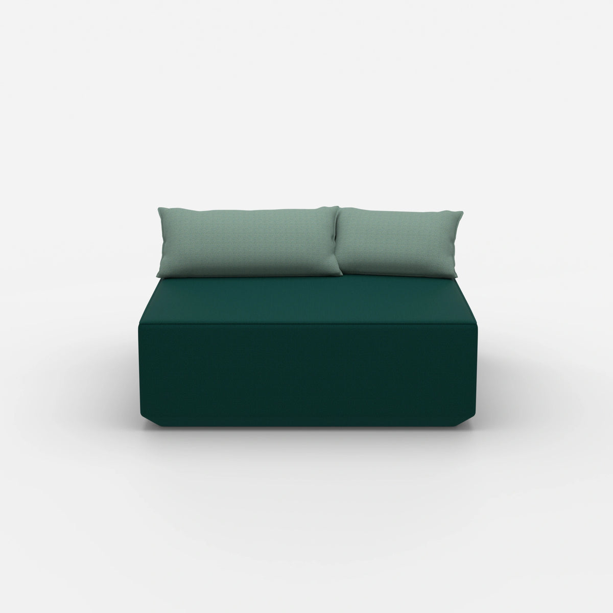 Sitzpouf türkis von vorne